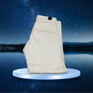 J. Crew Women's Size 3030 White Cotton Tapered Leg Slim Stretch Pants